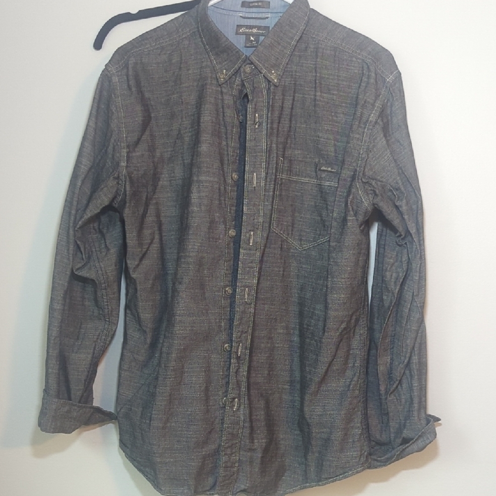 Eddie Bauer Gray Classic Fit Shirt